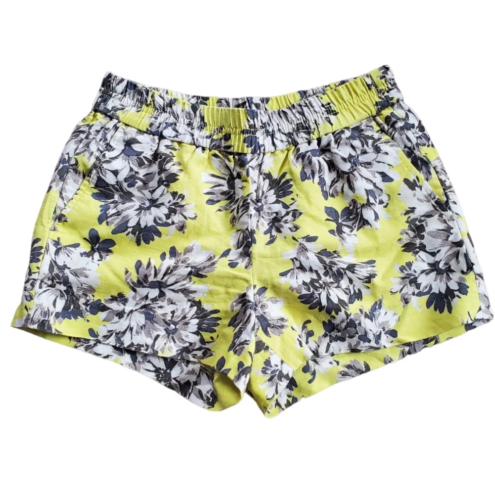 J.Crew floral linen shorts